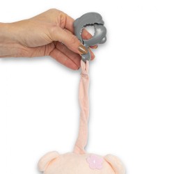 Detská plyšová hračka s hracím strojčekom a klipom Baby Mix Medvedík červený #2