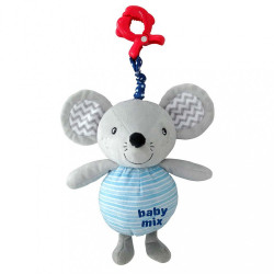 Detská plyšová hračka s hracím strojčekom Baby Mix Myška multicolor