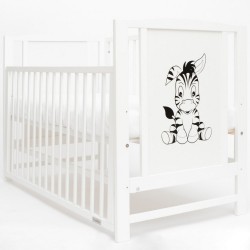 Detská postieľka New Baby BEA Zebra so sťahovacou bočnicou biela #2