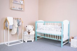 Detská postieľka New Baby ELSA bielo-mätová zelená #2