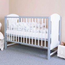 Detská postieľka New Baby ELSA bielo-sivá #1