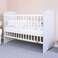 Detská postieľka New Baby LEO bielo-sivá #1