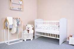 Detská postieľka New Baby LEO bielo-sivá #2
