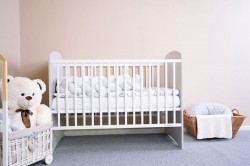 Detská postieľka New Baby LEO bielo-sivá #3