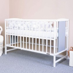 Detská postieľka New Baby POLLY bielo-sivá #1