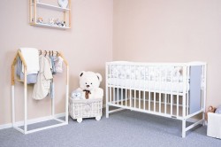 Detská postieľka New Baby POLLY bielo-sivá #2