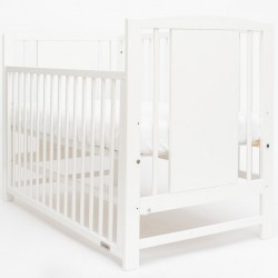 Detská postieľka New Baby POLLY so sťahovacou bočnicou biela #2