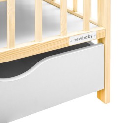 Detská postieľka so šuplíkom New Baby LILLY prírodná #3