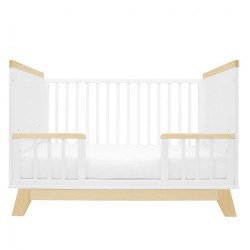 Detská postieľka so zábranou New Baby MARCUS 120x60 cm biela/prírodná #3