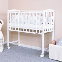 Detská prístavná postieľka New Baby MATEO 90x40 cm biela #1