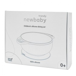 Detská silikónová jedálenská súprava New Baby zelená #4