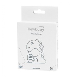 Detská silikónová kefa do kúpeľa New Baby béžová #3