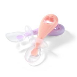 Detská silikónová lyžička Baby Ono, 2 kusy, ružová a fialová podľa obrázku #1