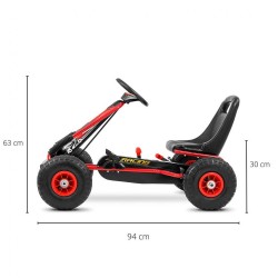 Detská šliapacia motokára Go-kart Milly Mally Thor červená #6