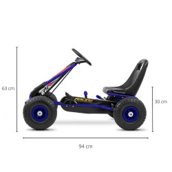 Detská šliapacia motokára Go-kart Milly Mally Thor modrá #6