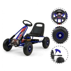 Detská šliapacia motokára Go-kart Milly Mally Thor modrá #8