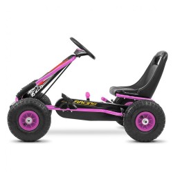 Detská šliapacia motokára Go-kart Milly Mally Thor ružová #1