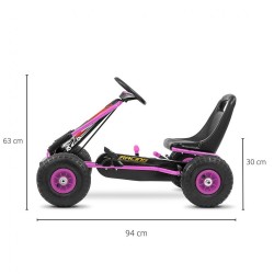 Detská šliapacia motokára Go-kart Milly Mally Thor ružová #6