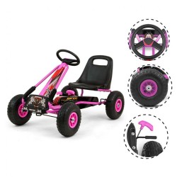 Detská šliapacia motokára Go-kart Milly Mally Thor ružová #8