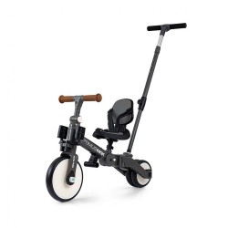 Detská trojkolka 5v1 Milly Mally Optimus Max s vodiacou tyčou dark grey sivá #4