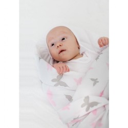 Detská zavinovačka New Baby biela motýle #3