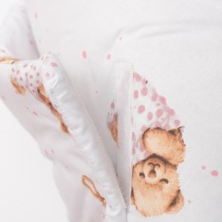 Detská zavinovačka New Baby Sweet teddy bear 80x80 cm pink ružová #2