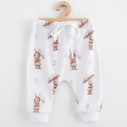 Detské bavlnené nohavice Jogger New Baby For Babies bunny hnedá