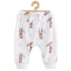 Detské bavlnené nohavice Jogger New Baby For Babies bunny hnedá #1