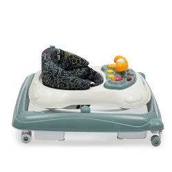Detské chodítko Baby Mix s volantom a silikónovými kolieskami zelená #3