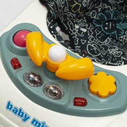 Detské chodítko Baby Mix s volantom a silikónovými kolieskami zelená #4