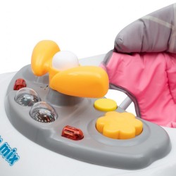 Detské chodítko s hojdačkou a siikónovými kolieskami Baby Mix pink ružová #5
