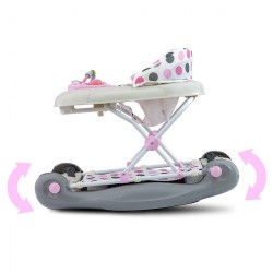 Detské chodítko s hojdačkou Milly Mally Patrol Plus Pastel Dots multicolor #6