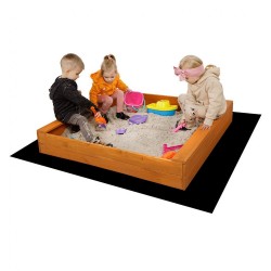 Detské drevené pieskovisko s lavičkami Baby Mix 120x120 cm prírodná #5