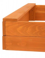 Detské drevené pieskovisko so strieškou Baby Mix 120x120 cm modré-biele #9