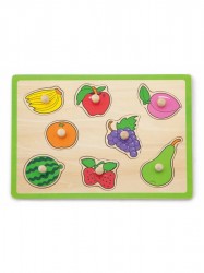 Detské drevené puzzle s úchytmi Viga Ovocie multicolor
