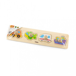 Detské drevené puzzle s úchytmi Viga Transport multicolor #1