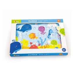 Detské drevené puzzle Viga Oceán multicolor #1