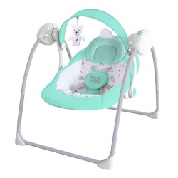 Detské hojdacie lehátko NEW BABY TEDDY Mint zelená