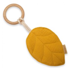 Detské hryzátko New Baby Leaf Mustard Žltá
