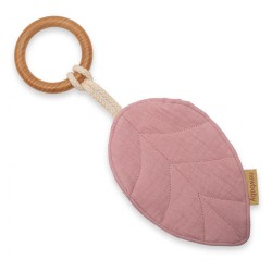 Detské hryzátko New Baby Leaf  pink ružová