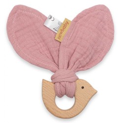 Dětské kousátko s ptáčkem New Baby Bird pink ružová
