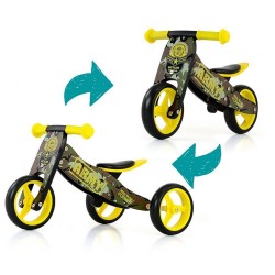 Detské multifunkčné odrážadlo bicykel 2v1 Milly Mally JAKE Army zelená #2