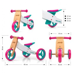 Detské multifunkčné odrážadlo bicykel 2v1 Milly Mally JAKE Classic Candy multicolor #6