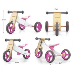 Detské multifunkčné odrážadlo bicykel 2v1 Milly Mally JAKE Classic Pink ružová #9