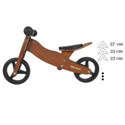 Detské multifunkčné odrážadlo bicykel 2v1 Milly Mally JAKE Dark Natural hnedá #4