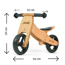 Detské multifunkčné odrážadlo bicykel 2v1 Milly Mally JAKE Natural prírodná #3