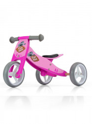 Detské multifunkčné odrážadlo bicykel Milly Mally JAKE pink Cowgirl ružová
