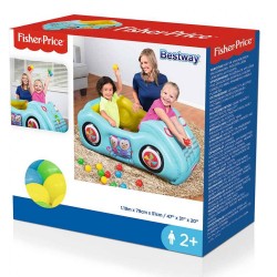 Detské nafukovacie autíčko Fisher-Price s loptičkami 119x79x51 cm multicolor #4