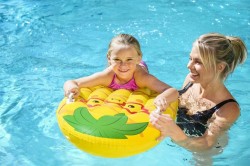 Detské nafukovacie lehátko rukoväťami  Bestway Ananas 84cm x 56cm Žltá #1