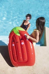 Detské nafukovacie lehátko rukoväťami Bestway Jahoda 84cm x 56cm Červená #4